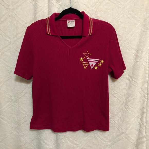 Vintage 80’s Pink And Gold Shirt with Collar - Picture 4 of 10